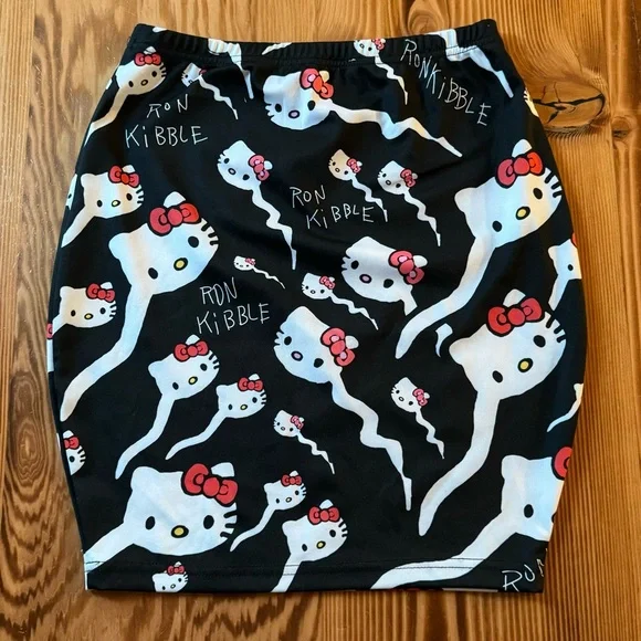 Ron Kibble Punk Art Hello Kitty Sanriocore Miniskirt - Picture 2 of 7